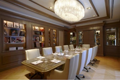 Exquisite boardroom with Italian marble table and Executive leather armchairs