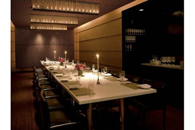 Sleek Italian style private dining experience