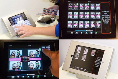 Social media iPad stations for instant Facebook, Twitter, and email sharing
