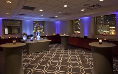 Host a stylish cocktail reception for up to 90 in one of our studios.