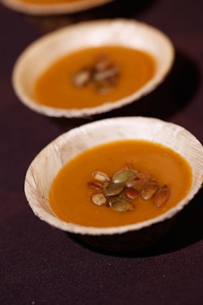 Num Pang offered spicy butternut squash soup with coconut cream.
