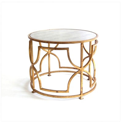 Gold Open Mirrored Base table, $135, available in New York from Prop N Spoon