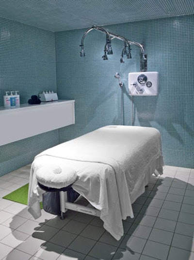 bliss spa’s Vichy shower for hydrotherapy treatments