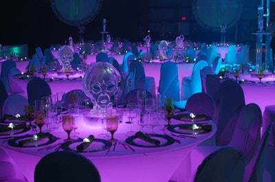 72inch Lighted Tables W Ice Centerpieces