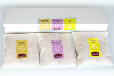 A variety of scented, soothing, botanically enriched bath teas