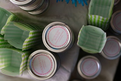 Branded dessert jars are a unique option for your event.