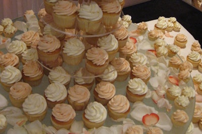 Cupcakes make an impressive sweets table display.