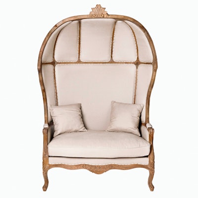 Cortona love seat, price upon request, available in Los Angeles, New York, and Miami from Luxe Event Rentals