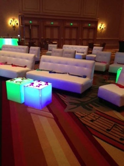 Eccentric Sofas W Lighted Cubes