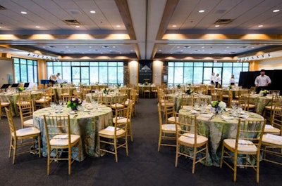 The Education Hall offers seating for 250 guests banquet-style