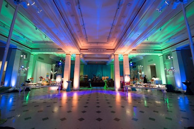 Kojo Nnamdi's favorite musical act, the Chuck Brown Band, performed on a stage in the Carnegie Library's main event space.