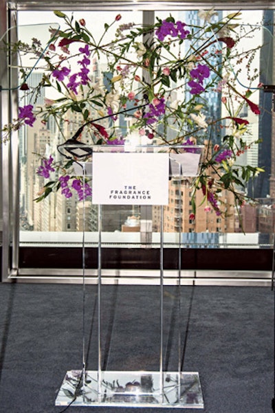 In April, a Fragrance Foundation award breakfast took place at New York’s Mandarin Oriental Hotel. For the 20- by 12-foot stage, designers from Empire Entertainment created a floral backdrop that mimicked the blooms sprouting in Central Park, which the venue overlooks.