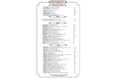Full Wine List