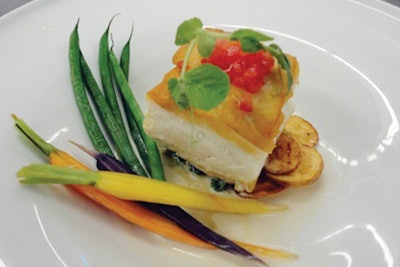 Halibut with heirloom tomato confit, by PCK Catering