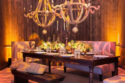Empire rope chandeliers, price upon request, available in Northern California from Hartmann Studios