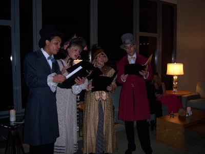 Fully costumed carolers add a classic touch to your event