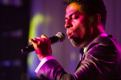 Singer Eric Benét performed at the joint after-party at the Ritz Carlton. During the auction, guests could bid on a ladies' luncheon with the singer, which fetched $31,000.
