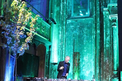 Terrain, a supporter of the Lowline, provided plants used as part of the gala's decor. Foliage surrounded the DJ booth at the after-party, where Phil Mossman (pictured) and Pat Mahoney of LCD Soundsystem spun tunes.