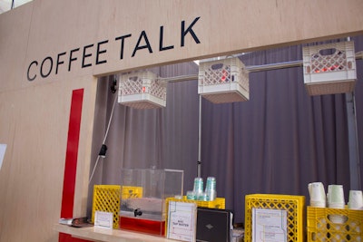 Great Performances set up a coffee and concessions bar that served beer and wine at the end of the day. The catering company also hosted a dinner in the tent one night, during which founder and C.E.O. Liz Neumark moderated a panel about food policy.