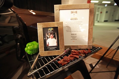 On its grill, the vignette had a photo of the recently deceased chef Charlie Trotter. A note dedicated the scene to him.