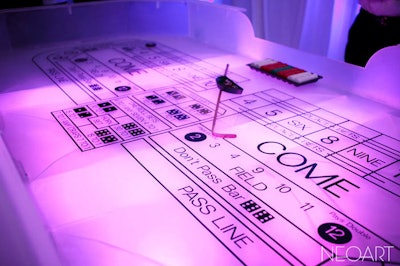 Lighted Craps Table