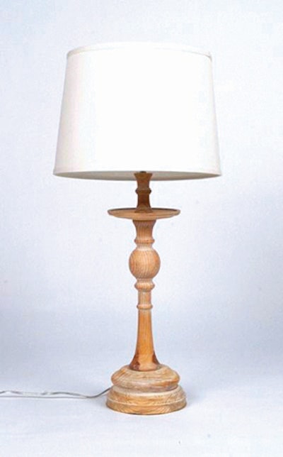 Mango Wood table lamp, $65, available nationwide from Suite 206