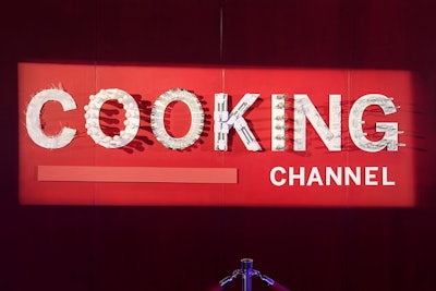 Local artist Clare Herron recreated the Cooking Channel’s logo using kitchen items such as salt shakers, spatulas, and plastic straws.