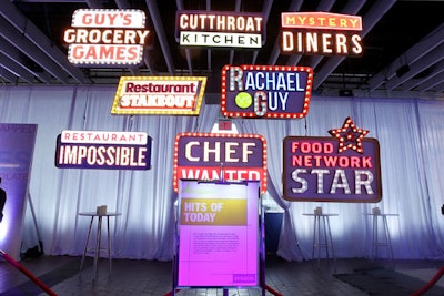 Rory Mulholland Scenery created custom marquee signs for each of the Food Network’s current shows.