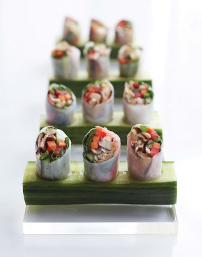 Vegetable spring rolls, by PCK Catering