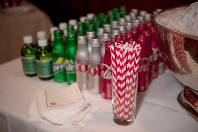 At a station with a large silver punch bowl, servers made kid-friendly Shirley Temples and decked the drinks with swirly straws.