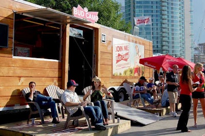 Budweiser threw its version of a tailgate party to promote N.F.L. games in Toronto in 2008. A Budweiser trailer was parked at the outdoor bash, and guests enjoyed barbecued fare and could participate in games like football toss.