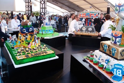 The N.F.L. hosted two Super Bowl events at Sun Life Stadium in Miami in 2010, including an official N.F.L. Tailgate. As part of the festivities, pastry chefs competed in a cake decorating competition.
