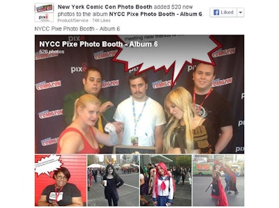 Pixe posted thousands of photographs from NYCC fans in real time