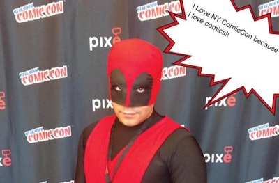 Attendee at the NYCC Pixe photo booth
