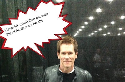 Kevin Bacon at the NYCC Pixe photo booth