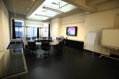 This large boardroom is perfect for private meetings or events