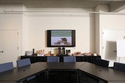 The boardroom is equipped with all your AV needs