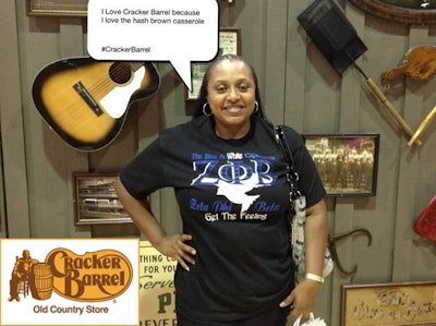 Fans shared why they love Cracker Barrel at the Pixe photo booth.