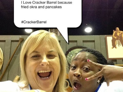 Fans shared why they love Cracker Barrel at the Pixe photo booth.