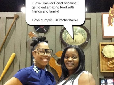 Fans shared why they love Cracker Barrel at the Pixe photo booth.
