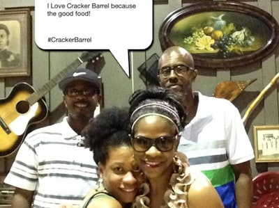 Fans shared why they love Cracker Barrel at the Pixe photo booth.