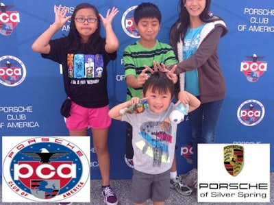 Fans share their love for their Porsche car at the Pixe powered photo booth.