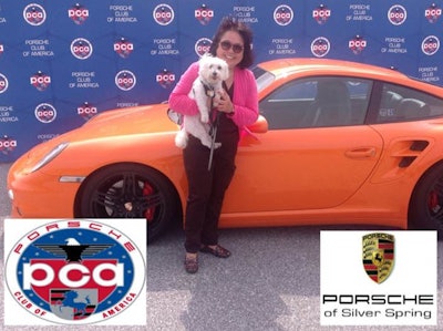 Fans share their love for their Porsche car at the Pixe powered photo booth.