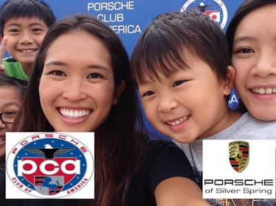 Fans share their love for their Porsche car at the Pixe powered photo booth.