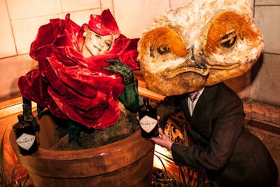 Guests at 'Hendrick's Voyages Into the Unusual,' which took place in Brooklyn at Skylight One Hanson earlier this month, were promised an experience that would fall nothing short of 'odd.' Case in point: The pop-up activation for the gin brand featured characters dressed as unusual-looking owls and potted roses.