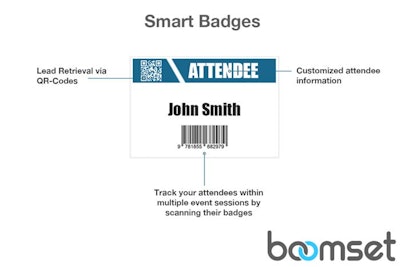 Smart badges and attendee tracking