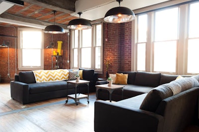 Group seating with sectional sofas