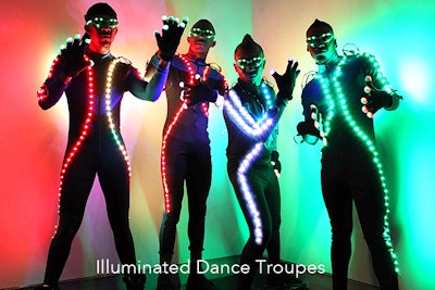Illuminated LED dancers