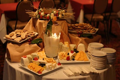Cocktail-style cheese display