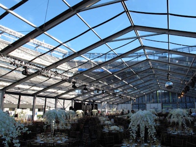 Interior shot of clear roof